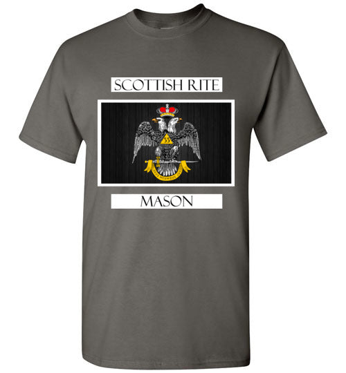 Scottish Rite 33rd Degree Mason Labels T Shirt Wings Down