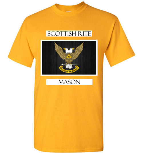 Scottish Rite 32nd Degree Mason Labels T Shirt Wings Up