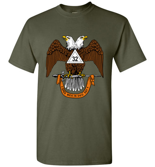 Scottish Rite 32nd Degree Mason T Shirt Wings Down