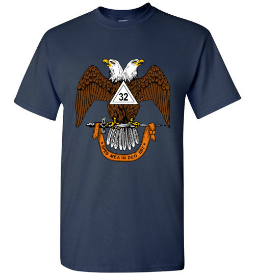 Scottish Rite 32nd Degree Mason T Shirt Wings Down
