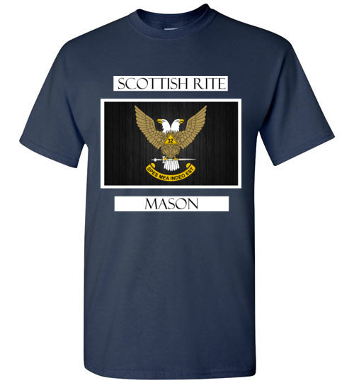 Scottish Rite 32nd Degree Mason Labels T Shirt Wings Up