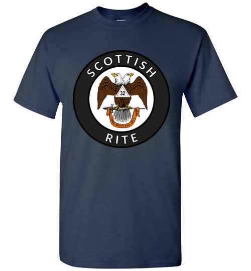 32nd Degree Scottish Rite Mason Circle T Shirt Wings Down