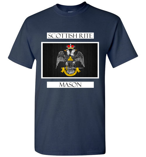 Scottish Rite 33rd Degree Mason Labels T Shirt Wings Down