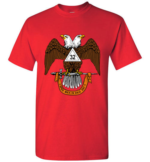 Scottish Rite 32nd Degree Mason T Shirt Wings Down