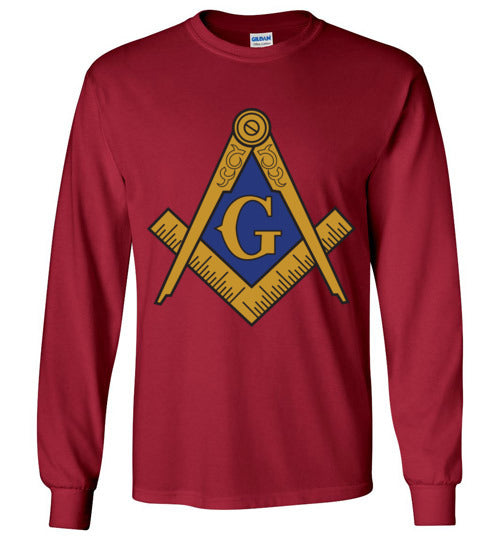 Master Mason Blue Gold Long Sleeve Shirt