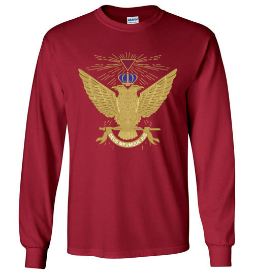 Scottish Rite 33rd Degree Wings Up Masonic Long Sleeve Shirt