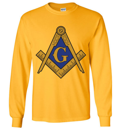 Master Mason Blue Gold Long Sleeve Shirt