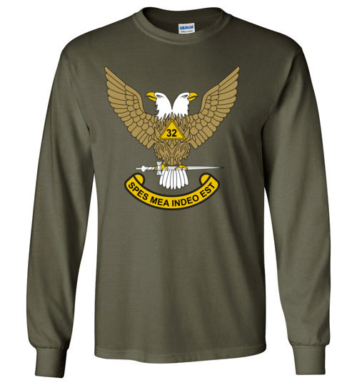 Scottish Rite 32nd Degree Mason Wings Up Long Sleeve Shirt