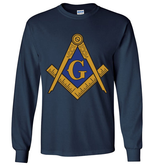 Master Mason Blue Gold Long Sleeve Shirt