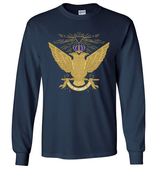 Scottish Rite 33rd Degree Wings Up Masonic Long Sleeve Shirt