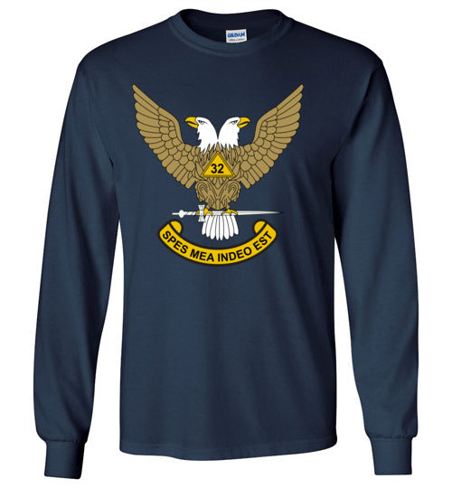 Scottish Rite 32nd Degree Mason Wings Up Long Sleeve Shirt