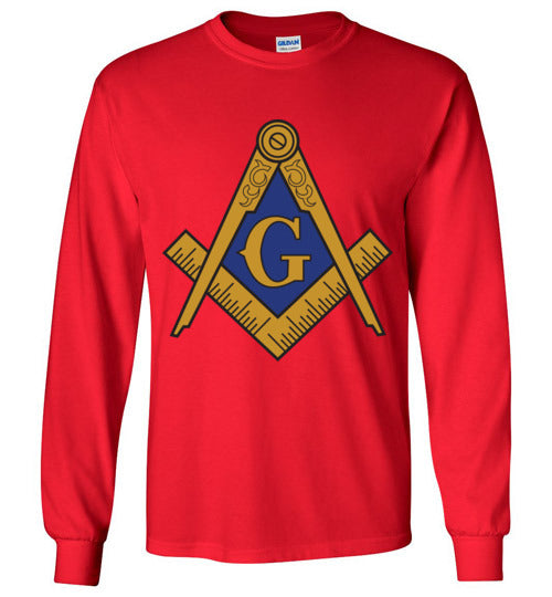 Master Mason Blue Gold Long Sleeve Shirt