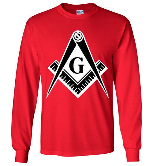 Master Mason Black White Long Sleeve Shirt