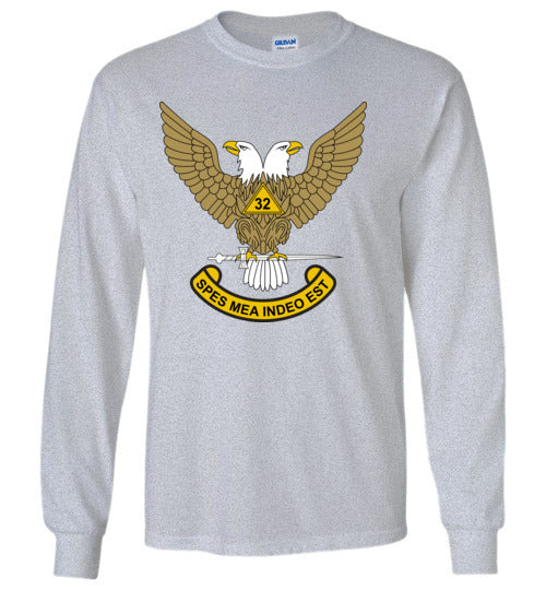 Scottish Rite 32nd Degree Mason Wings Up Long Sleeve Shirt