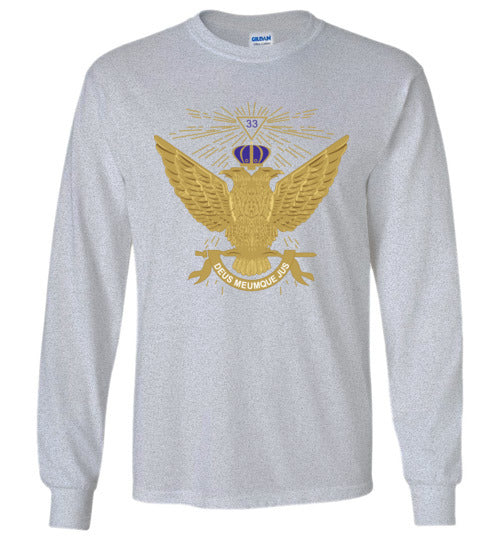 Scottish Rite 33rd Degree Wings Up Masonic Long Sleeve Shirt
