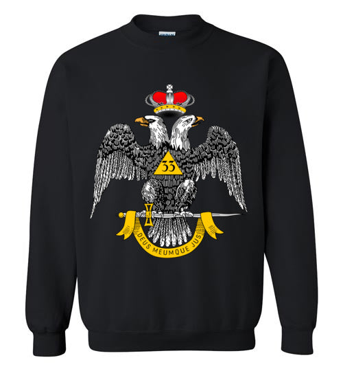 Scottish Rite 33rd Degree Wings Down Masonic Sweatshirt