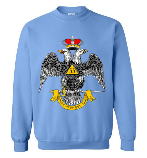 Scottish Rite 33rd Degree Wings Down Masonic Sweatshirt