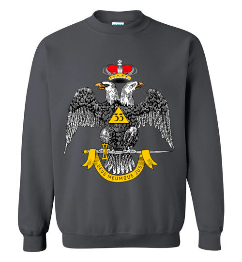 Scottish Rite 33rd Degree Wings Down Masonic Sweatshirt