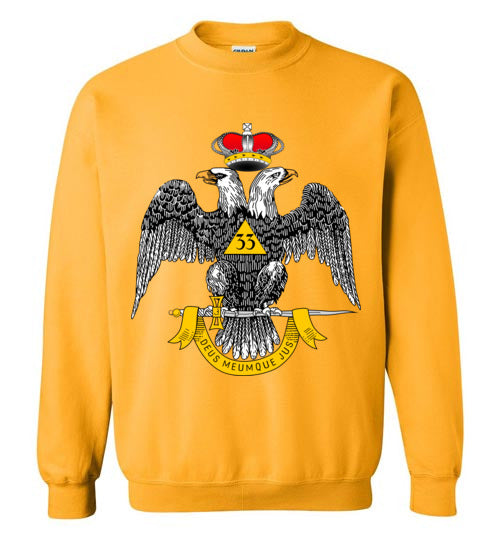 Scottish Rite 33rd Degree Wings Down Masonic Sweatshirt