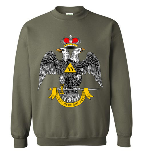 Scottish Rite 33rd Degree Wings Down Masonic Sweatshirt