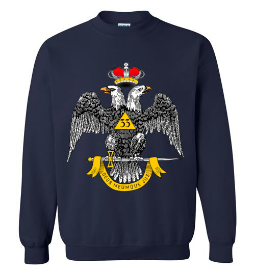 Scottish Rite 33rd Degree Wings Down Masonic Sweatshirt