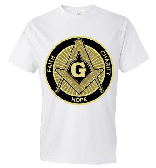 Masonic Faith Hope Charity Anvil Fashion T Shirt