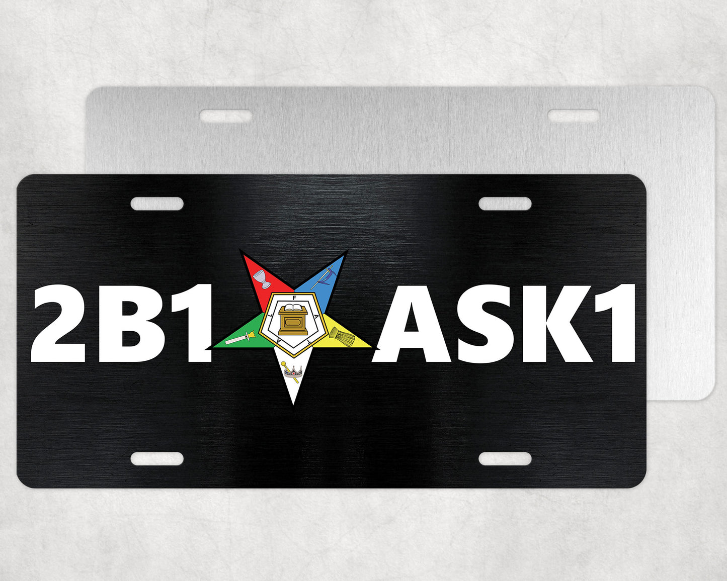 2B1 ASK1 Order of the Eastern Star License Plate