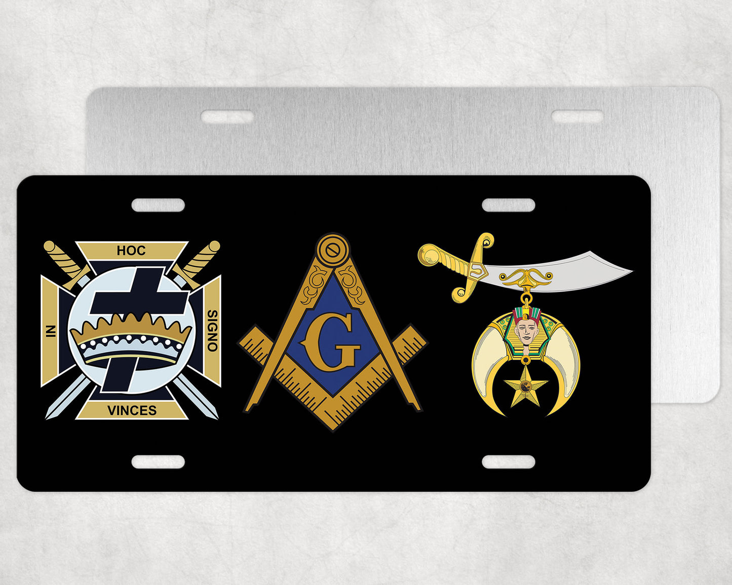 Masonic Knights Templar Shrine License Plate Tag