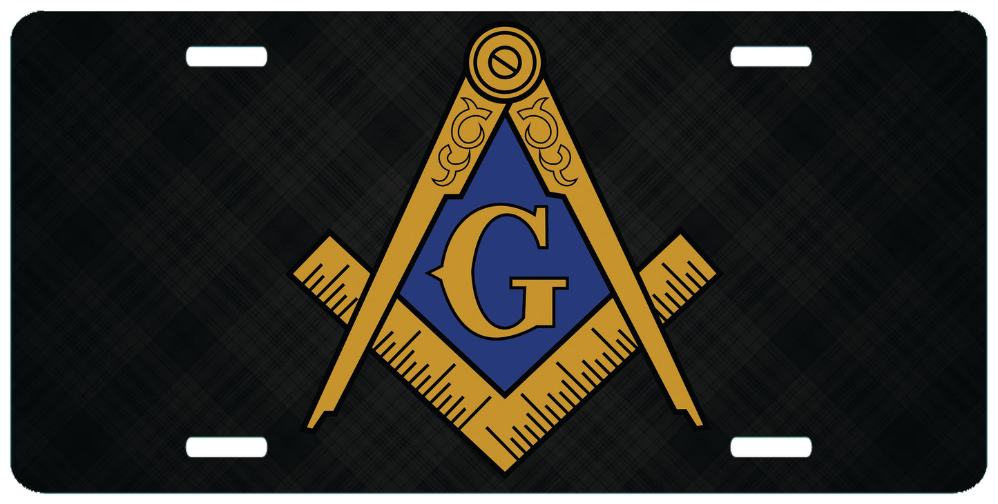 Midnight Masonic License Plate