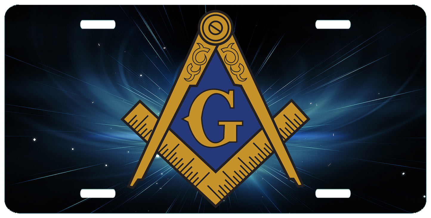 Masonic Space License Plate