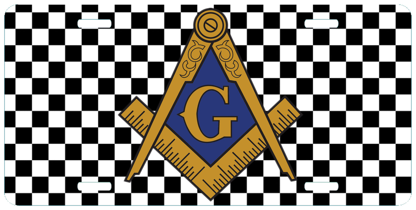 Mosaic Masonic License Plate