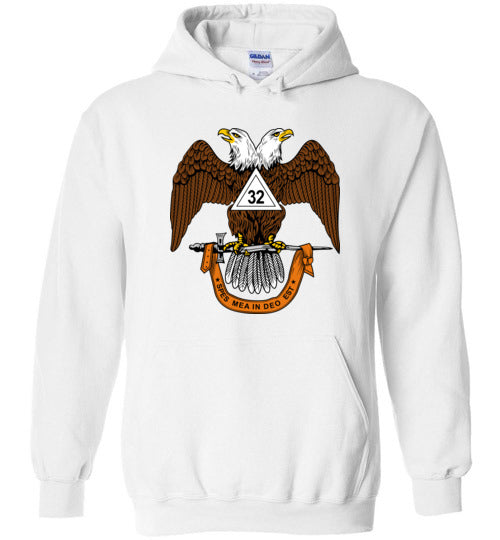 Scottish Rite 32nd Degree Mason Hoodie Masonic 32 Wings Down