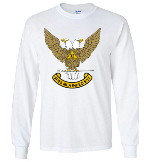 Scottish Rite 32nd Degree Mason Wings Up Long Sleeve Shirt