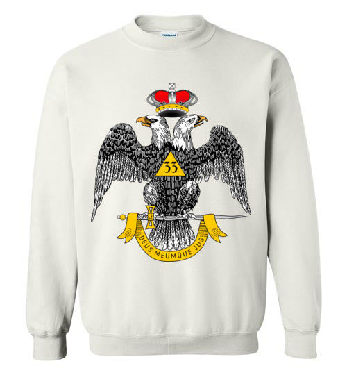 Scottish Rite 33rd Degree Wings Down Masonic Sweatshirt