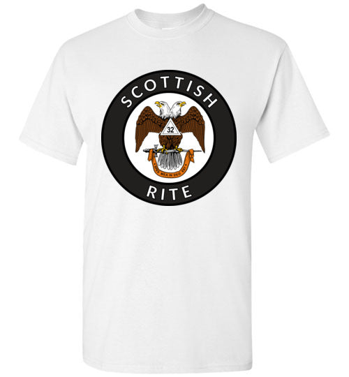 32nd Degree Scottish Rite Mason Circle T Shirt Wings Down