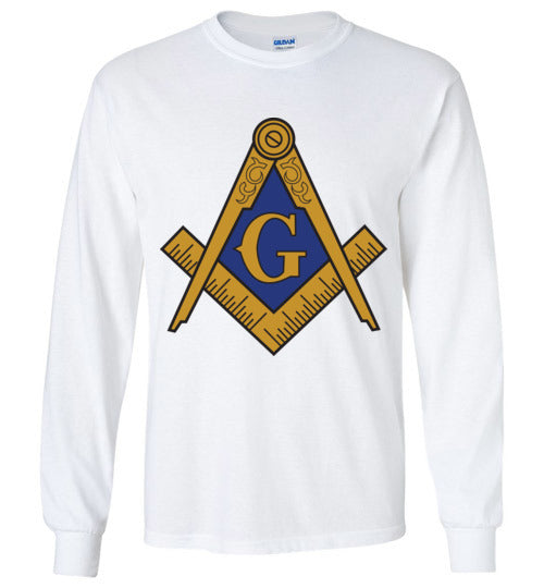 Master Mason Blue Gold Long Sleeve Shirt