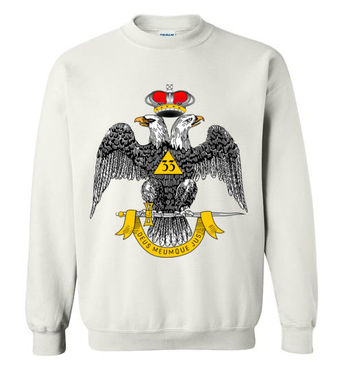 Scottish Rite 33rd Degree Wings Down Masonic Sweatshirt