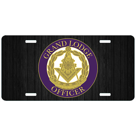 Masonic Grand Lodge Officer License Plate Mason Tag