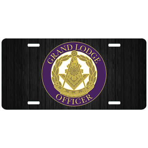 Masonic Grand Lodge Officer License Plate Mason Tag