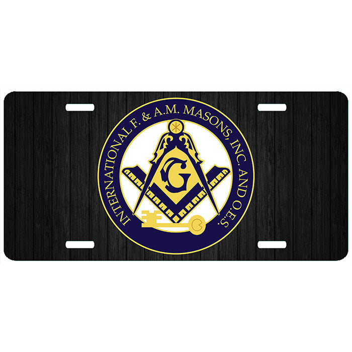 International Mason License Plate IFAMM Masonic Auto Tag