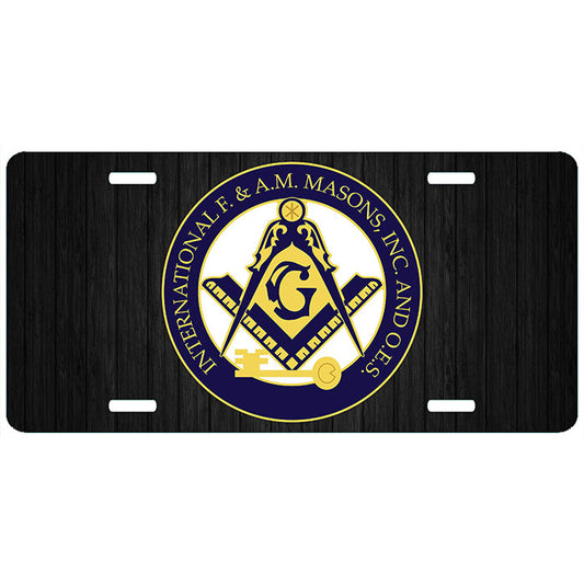 International Mason License Plate IFAMM Masonic Auto Tag