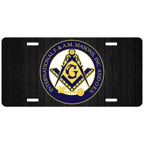 International Mason License Plate IFAMM Masonic Auto Tag