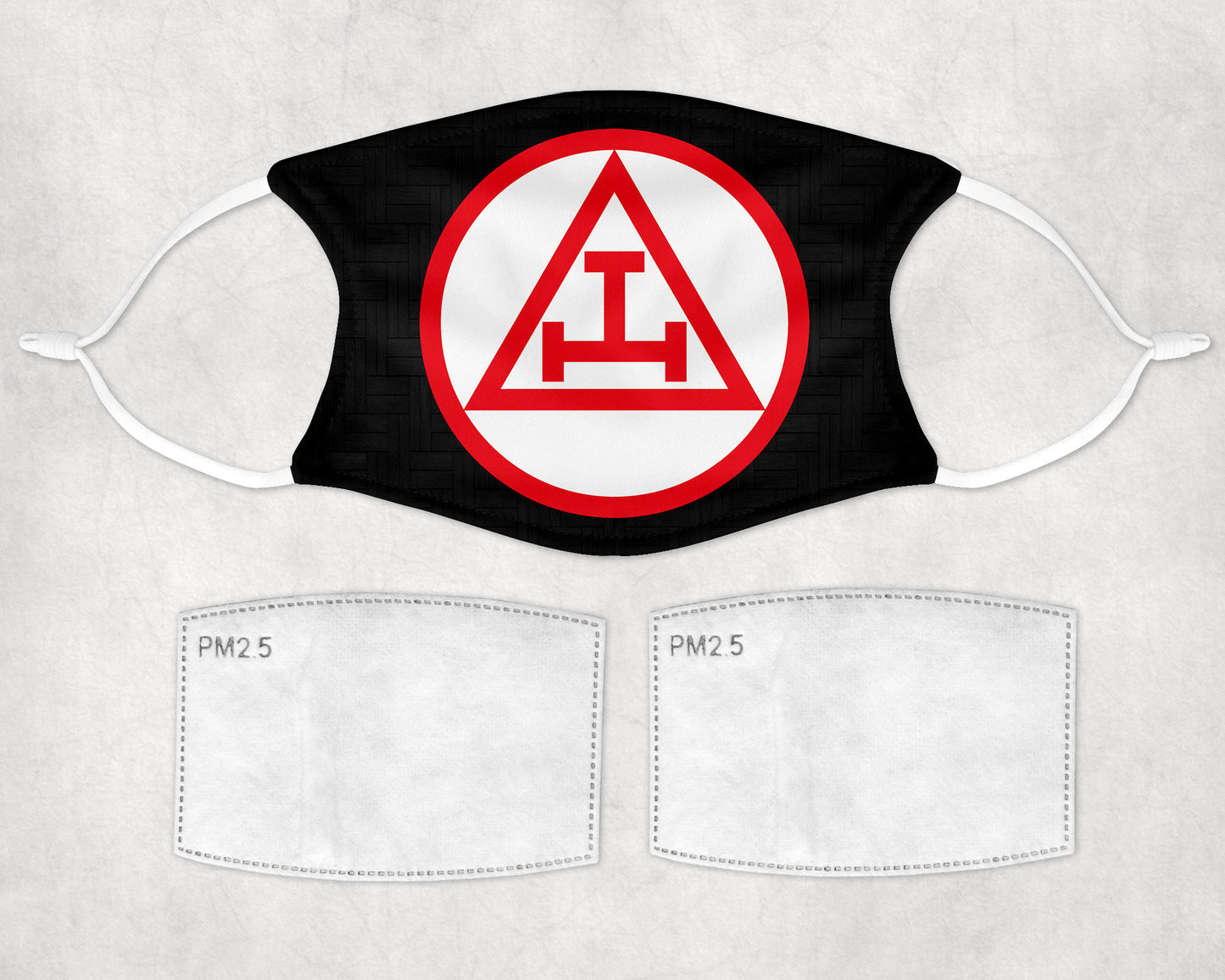 Royal Arch Mason Face Mask Adj Filters York Rite Masonic Facemask