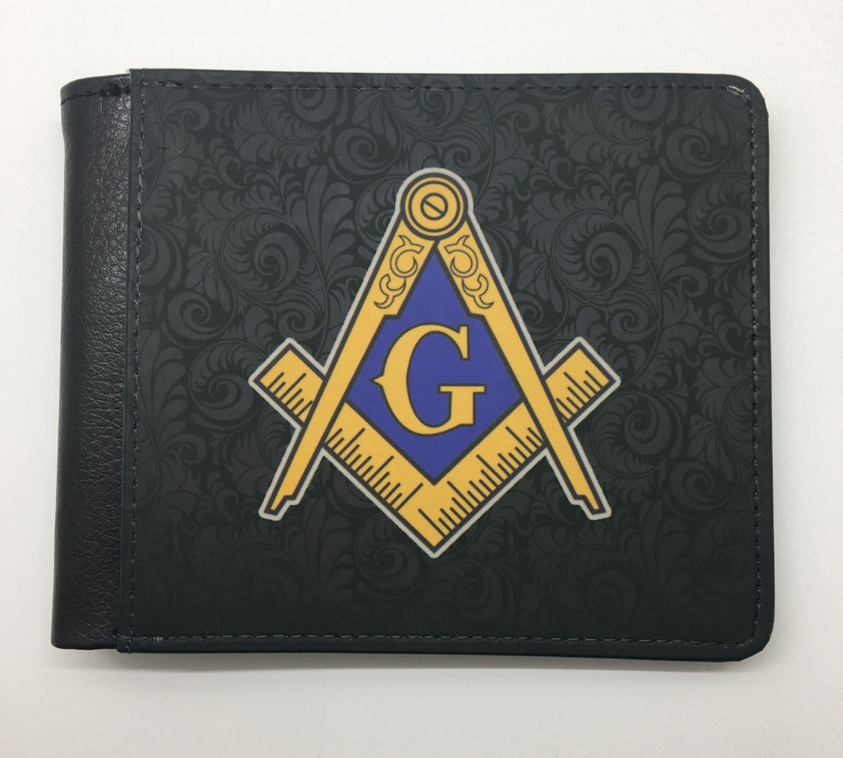 Master Mason Midnight Leather Double Sided Wallet Masonic Gentleman